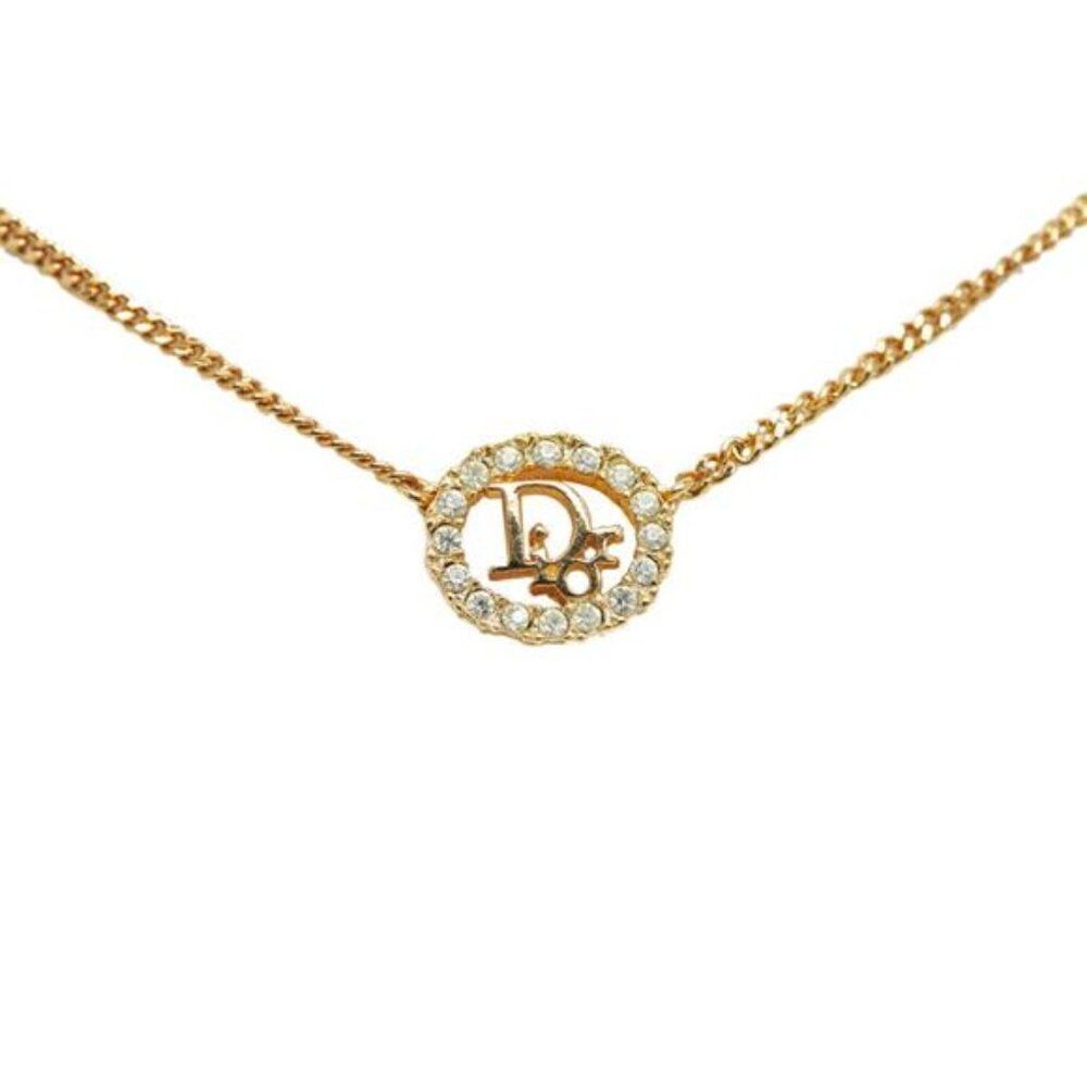 Dior Logo Rhinestone Necklace